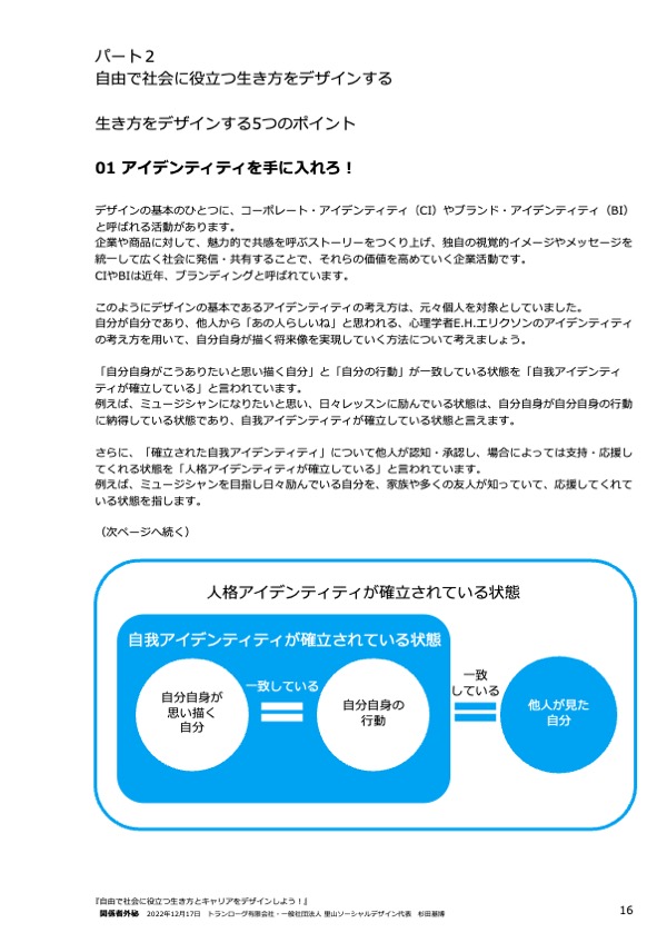 16自由で社会に役立つ生き方とキャリアをデザインしよう!